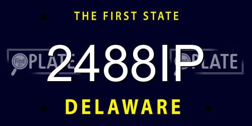 2488IP Delaware License Plate