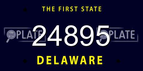 24895 Delaware License Plate