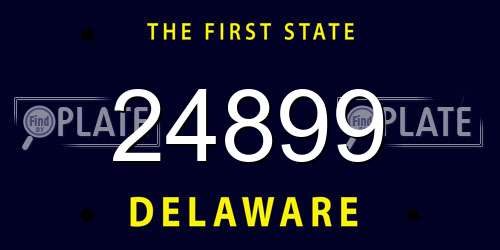 24899 Delaware License Plate