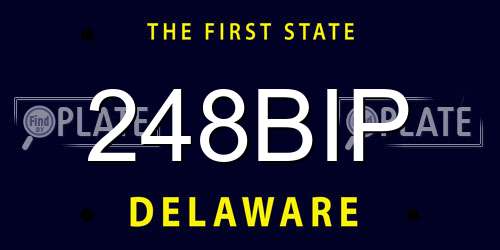 248BIP Delaware License Plate