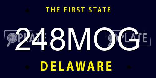 248MOG Delaware License Plate