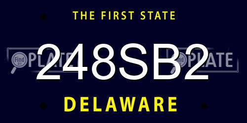 248SB2 Delaware License Plate