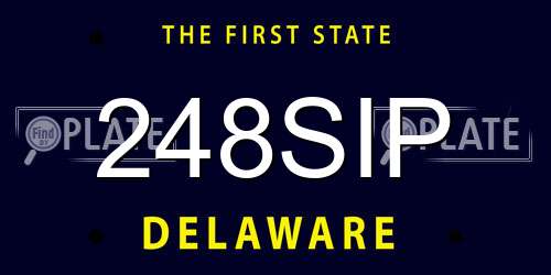 248SIP Delaware License Plate