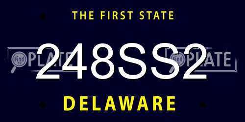248SS2 Delaware License Plate