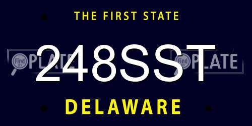 248SST Delaware License Plate