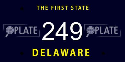 249 Delaware License Plate