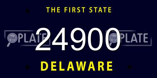 24900 Delaware License Plate