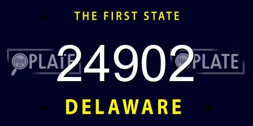 24902 Delaware License Plate