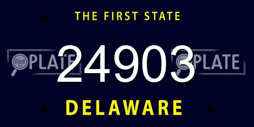 24903 Delaware License Plate