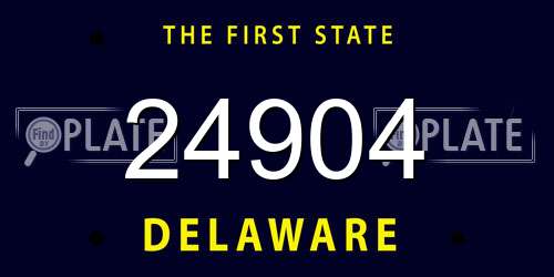 24904 Delaware License Plate