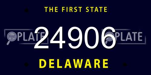 24906 Delaware License Plate