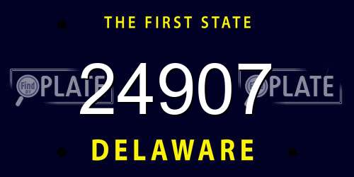 24907 Delaware License Plate