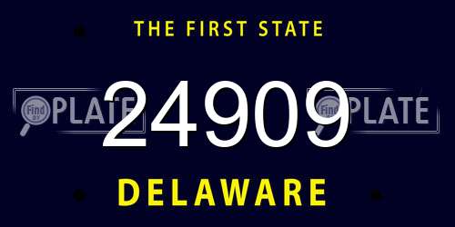 24909 Delaware License Plate