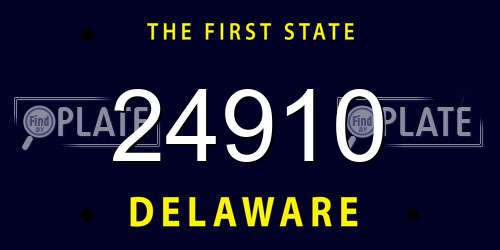 24910 Delaware License Plate