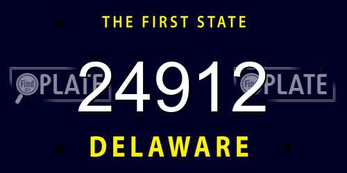 24912 Delaware License Plate