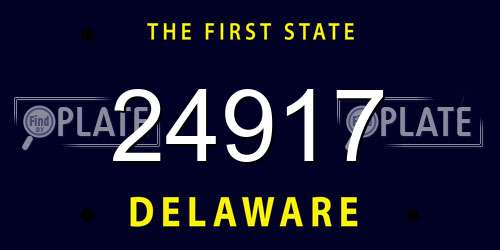 24917 Delaware License Plate