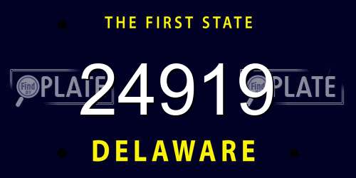 24919 Delaware License Plate