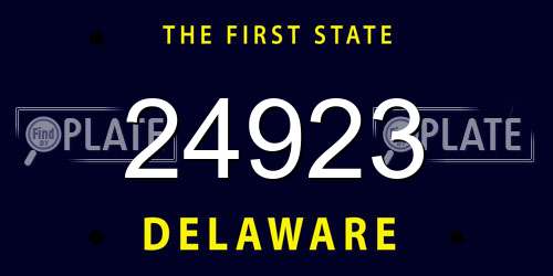 24923 Delaware License Plate