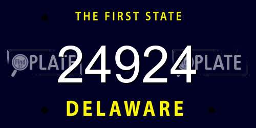24924 Delaware License Plate