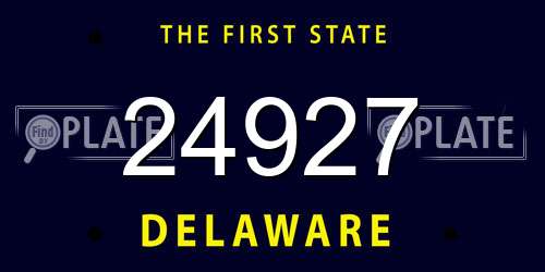 24927 Delaware License Plate