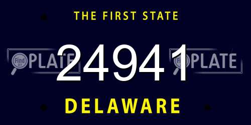 24941 Delaware License Plate