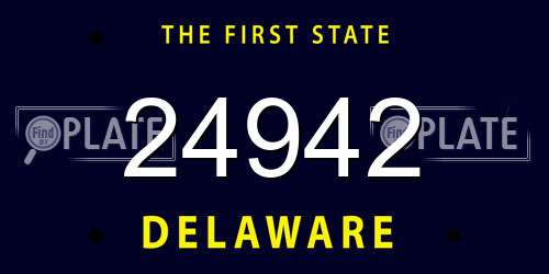 24942 Delaware License Plate