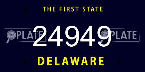 24949 Delaware License Plate