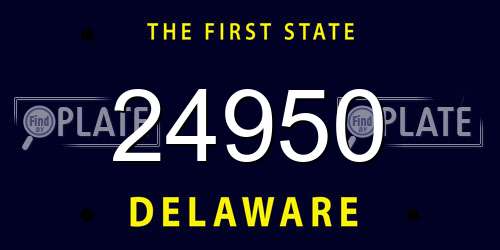 24950 Delaware License Plate