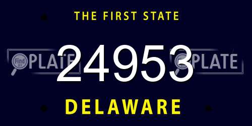 24953 Delaware License Plate