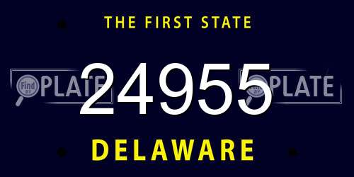 24955 Delaware License Plate