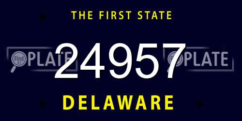 24957 Delaware License Plate