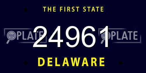 24961 Delaware License Plate
