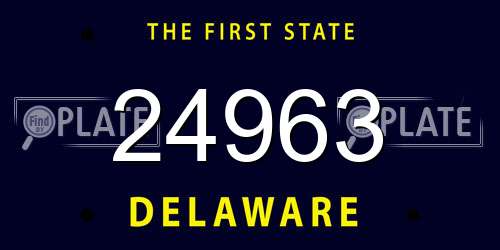 24963 Delaware License Plate
