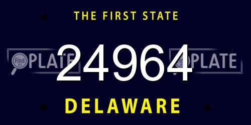 24964 Delaware License Plate