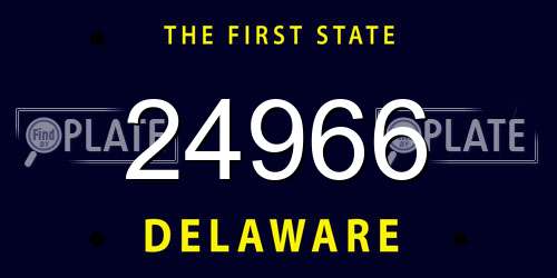 24966 Delaware License Plate