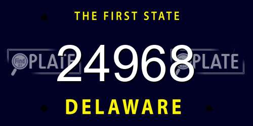 24968 Delaware License Plate