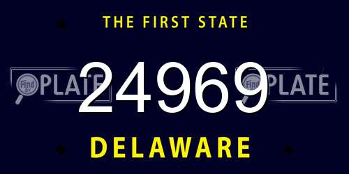 24969 Delaware License Plate