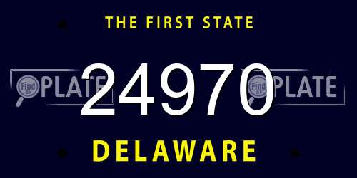 24970 Delaware License Plate