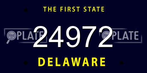24972 Delaware License Plate