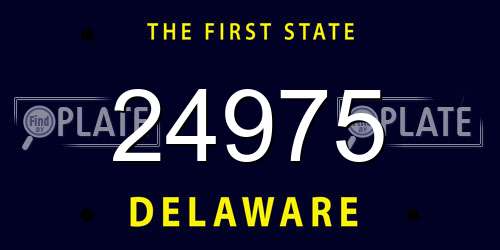 24975 Delaware License Plate