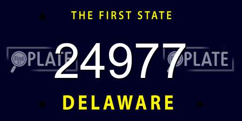 24977 Delaware License Plate