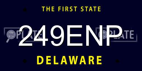 249ENP Delaware License Plate