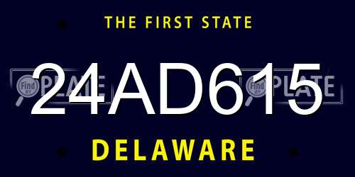 24AD615 Delaware License Plate