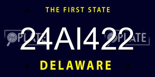 24AI422 Delaware License Plate