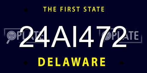 24AI472 Delaware License Plate