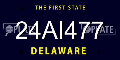24AI477 Delaware License Plate