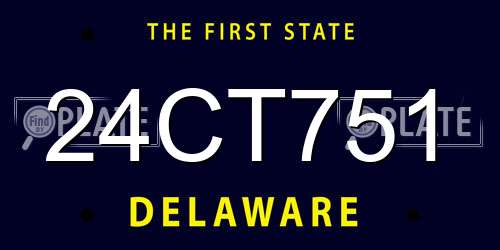 24CT751 Delaware License Plate
