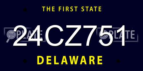 24CZ751 Delaware License Plate