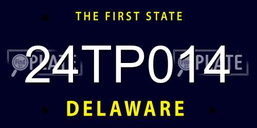 24TP014 Delaware License Plate