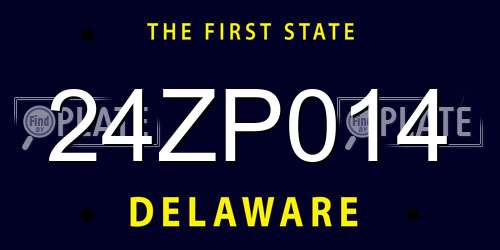 24ZP014 Delaware License Plate